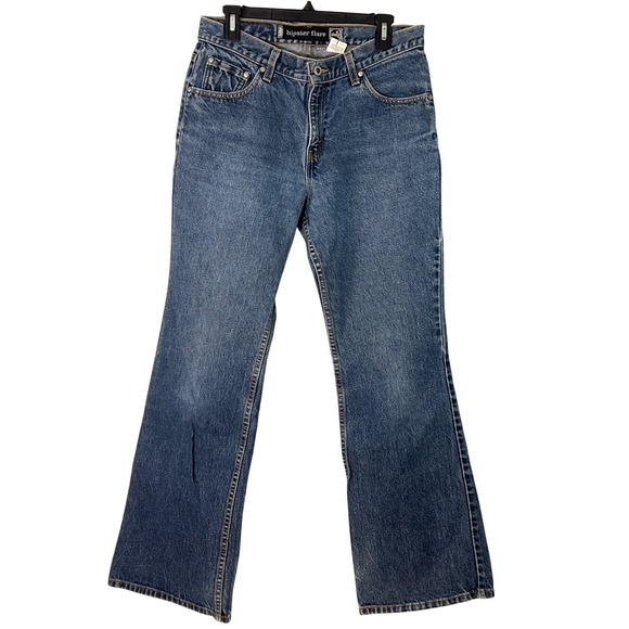Levis Vintage 90s Silver Tab Hipster Flare Blue Denim Jeans Hippie Made USA 11